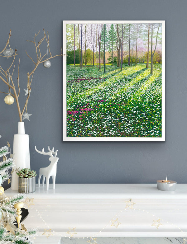 Snowdrops & Cyclamen Limited Edition Print-Susan Entwistle