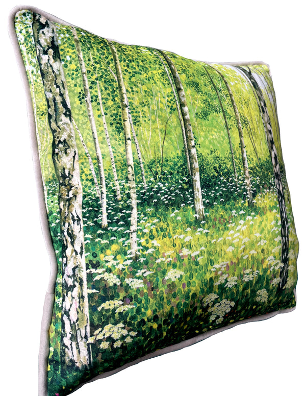 Silver Birch Copse Cushion NEW-Susan Entwistle