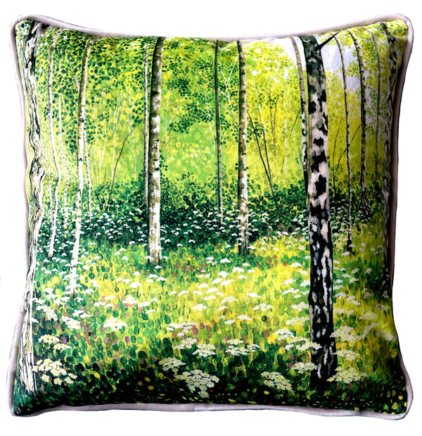 Silver Birch Copse Cushion NEW-Susan Entwistle