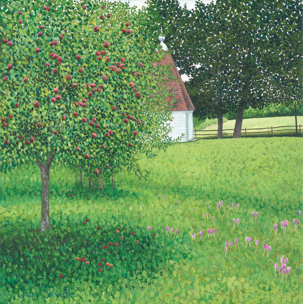 Apple Tree & Meadow Saffron Card-Susan Entwistle