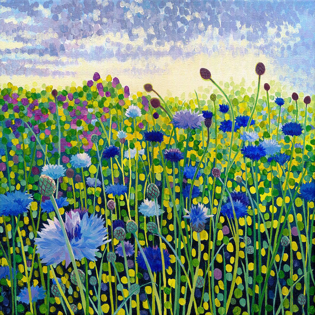 Cornflower Greeting Card-Susan Entwistle