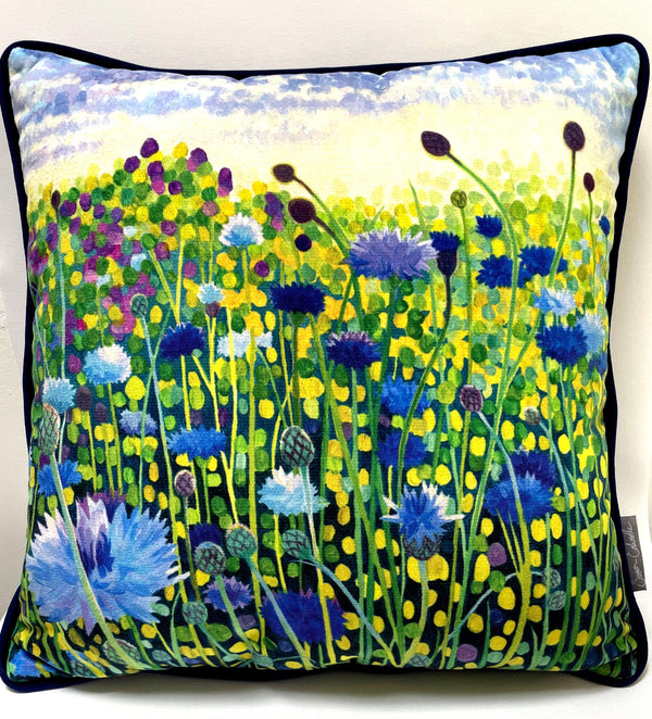 Cornflower Cushion-Susan Entwistle