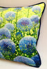 Azure Alliums Cushion-Susan Entwistle