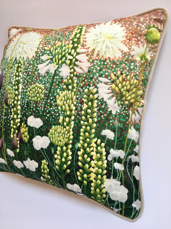 The White Garden Cushion-Susan Entwistle