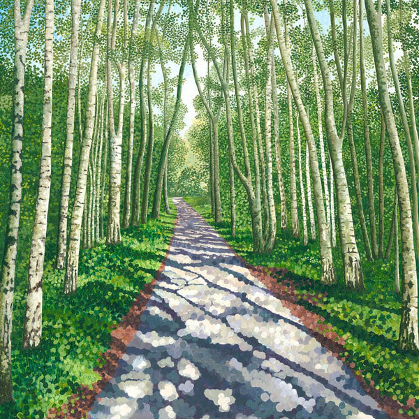 Birch Walk Greetings Card-Susan Entwistle