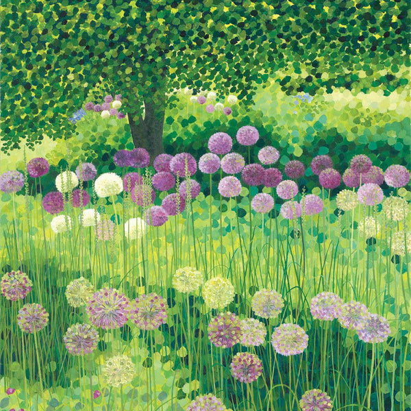 Purple Alliums card-Susan Entwistle